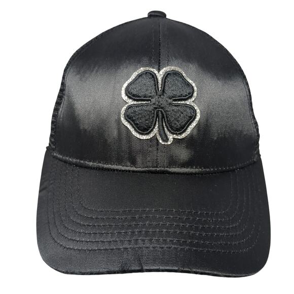 Black Clover Slideback Trucker Hat Black One Size Adjustable Mesh Back 6 Panel - Picture 1 of 10